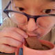 selfie of dennis doing a tim tam slam